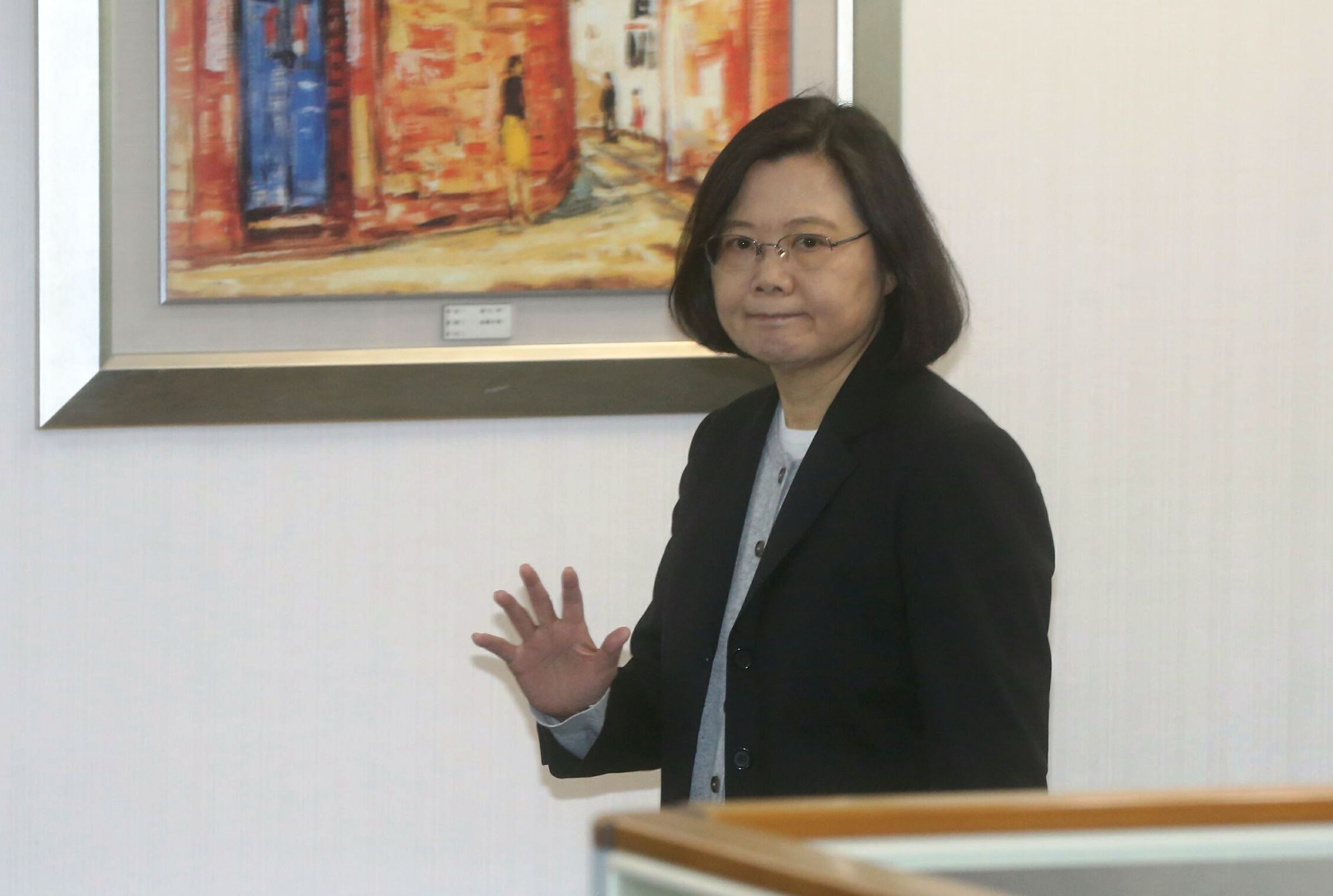 民進黨主席蔡英文今出席中執會。