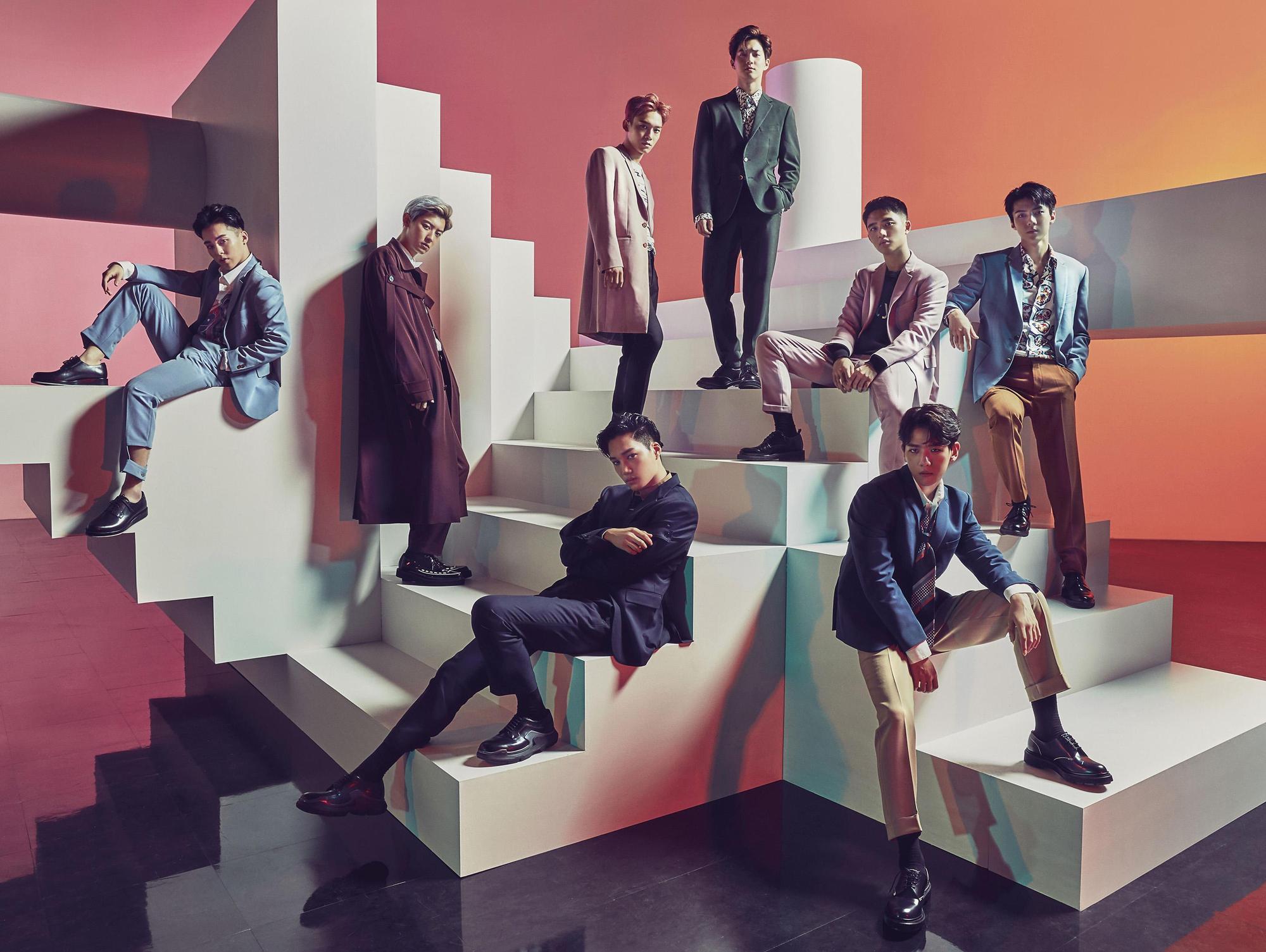 韓團EXO在日以外國藝人首張單曲與專輯在日發行即奪冠的雙冠王紀錄達成。（avex Taiwan提供）