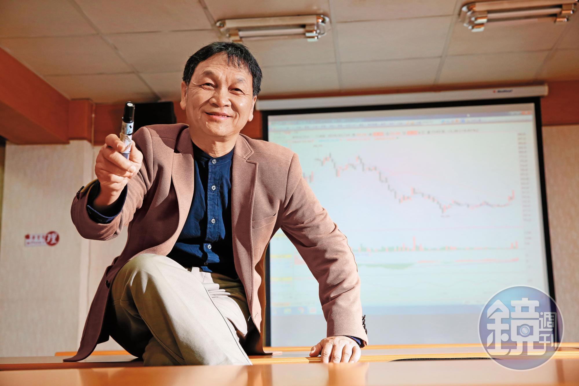 年近70歲的朱家泓,10年來靠著「選圖不選市」的操作原則,從股票市場中賺進數百萬元。