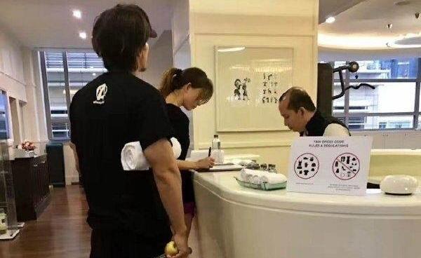 去年底林志玲和言承旭被網友目擊同上馬來西亞健身房。（翻攝網路）