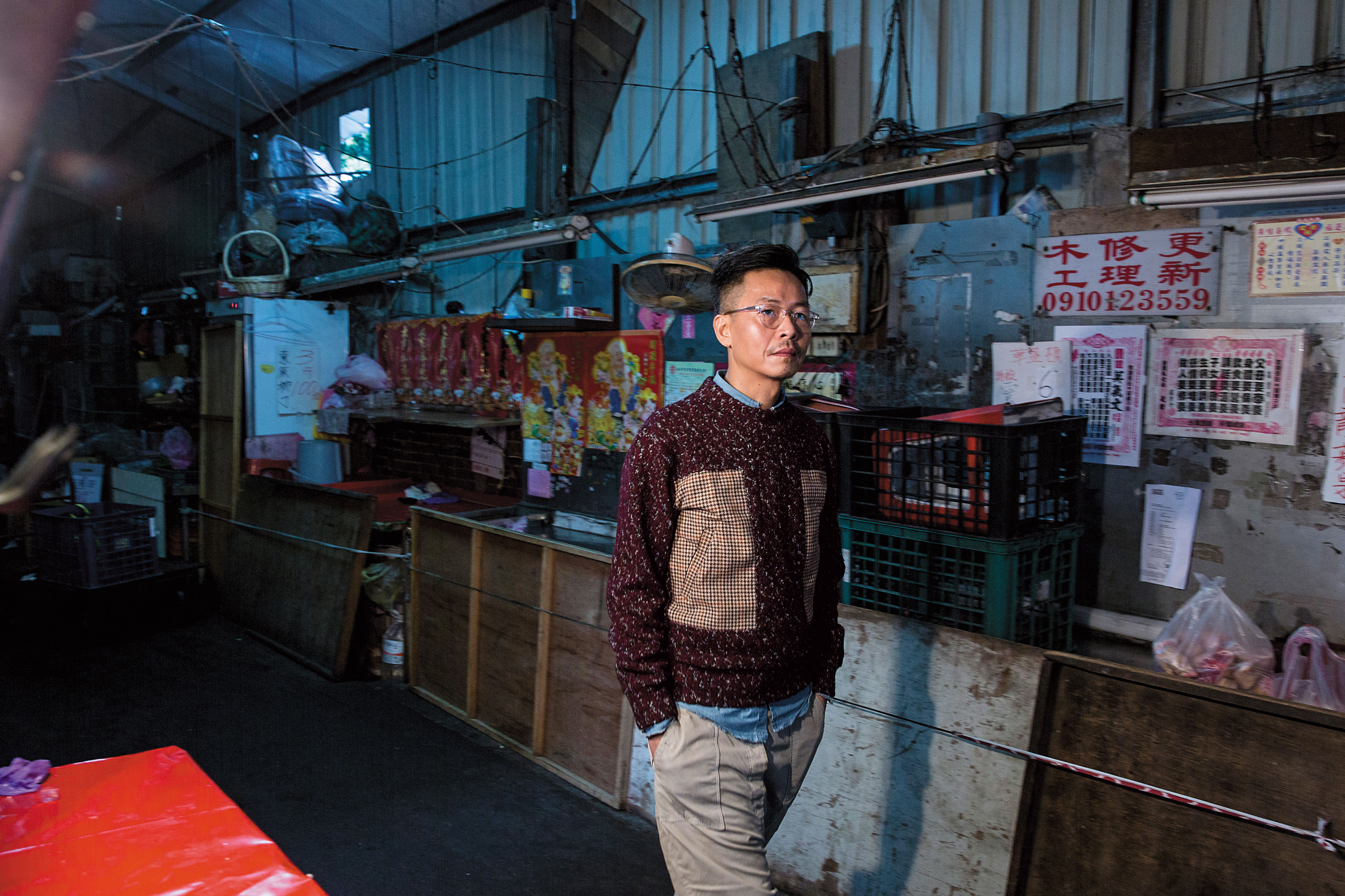 台北的古亭市場讓周耀輝聯想兒時香港的街市。