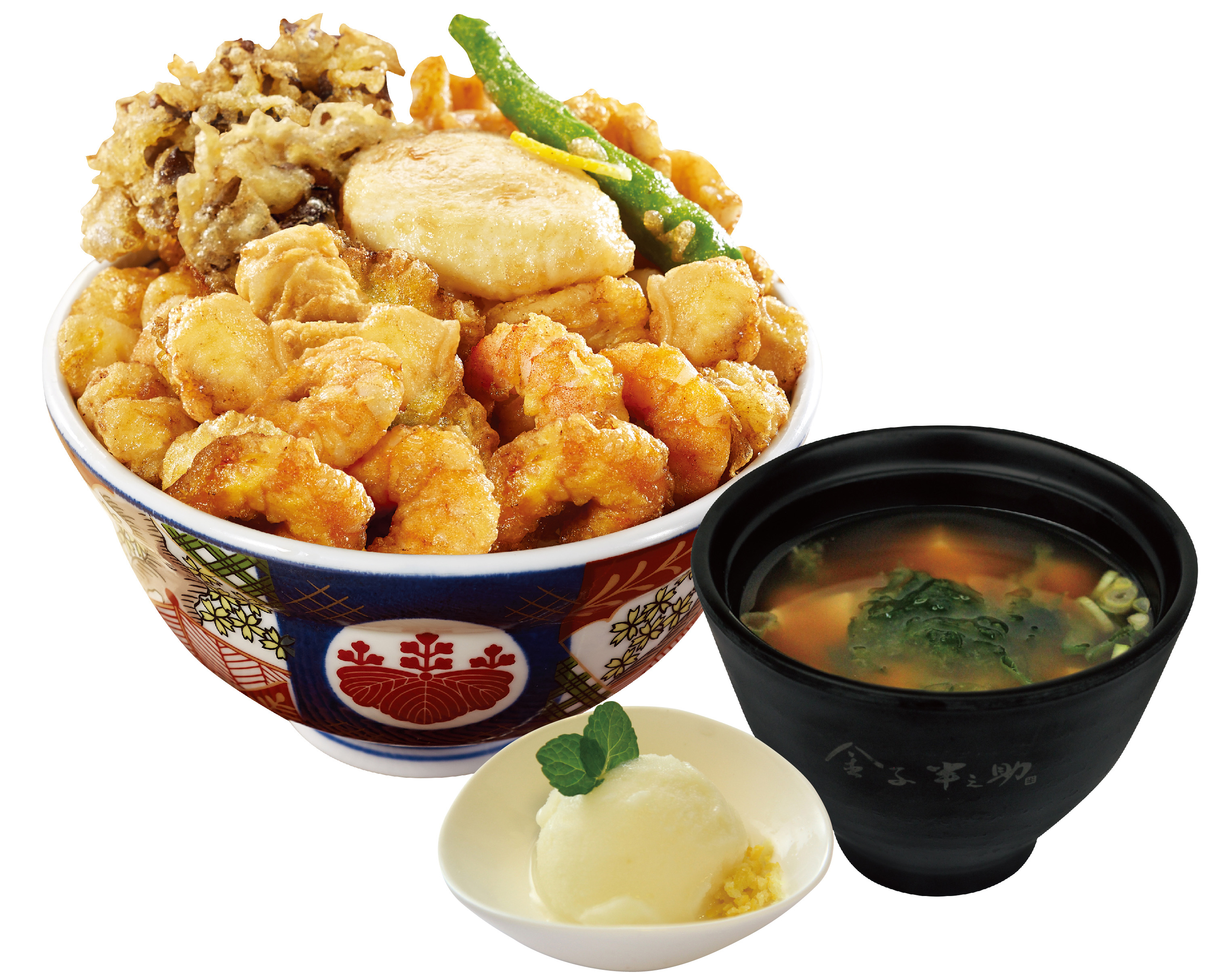 來自日本東京的「金子半之助」登台近2年，第一次推新品「錦天丼」，就主打女性需求，切成小塊的食材，讓女生也能優雅吃天丼。（439元／套餐）