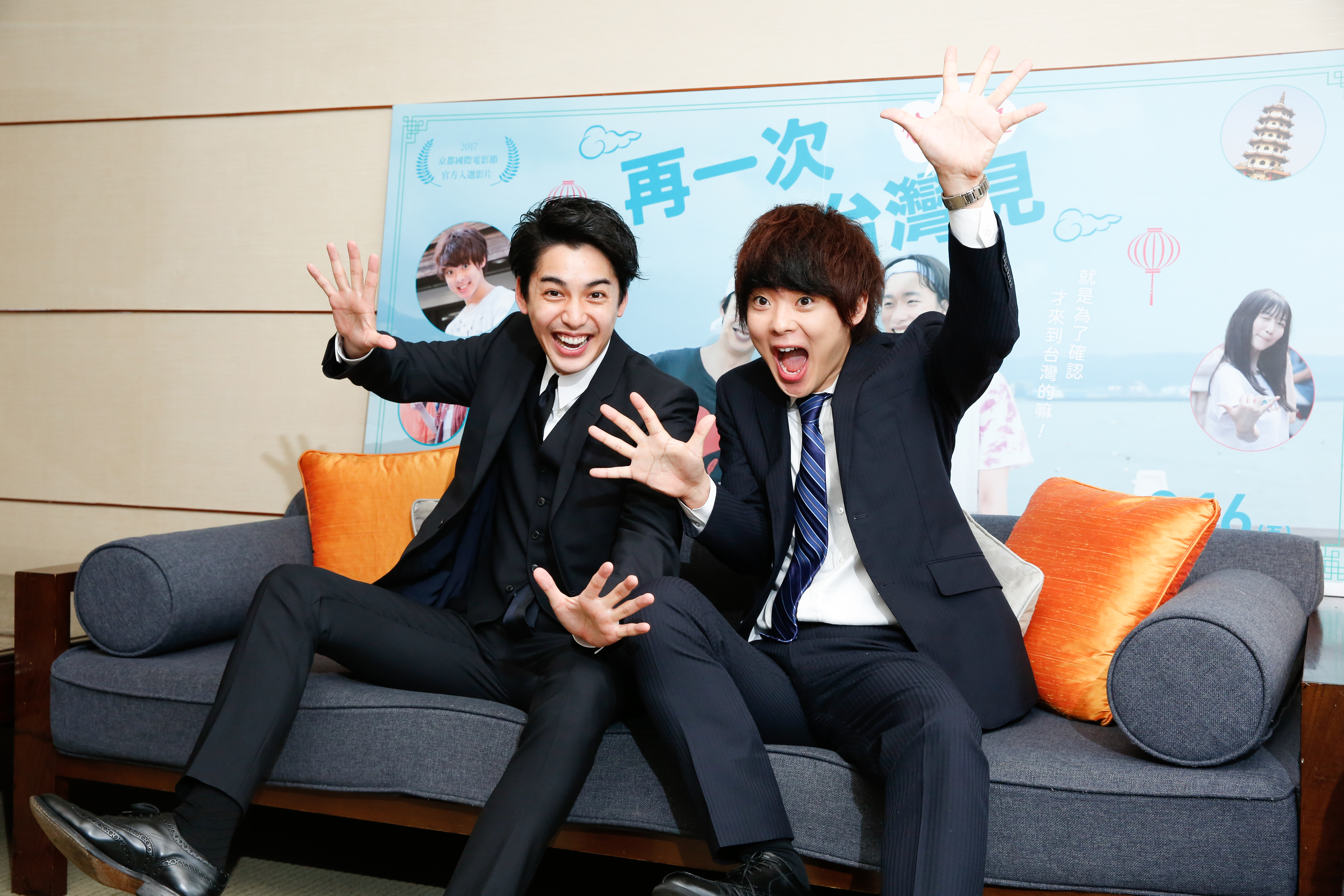  網紅三原慧悟初執導電影《再一次，台灣見》，他與男主角大野拓朗舉行記者會。