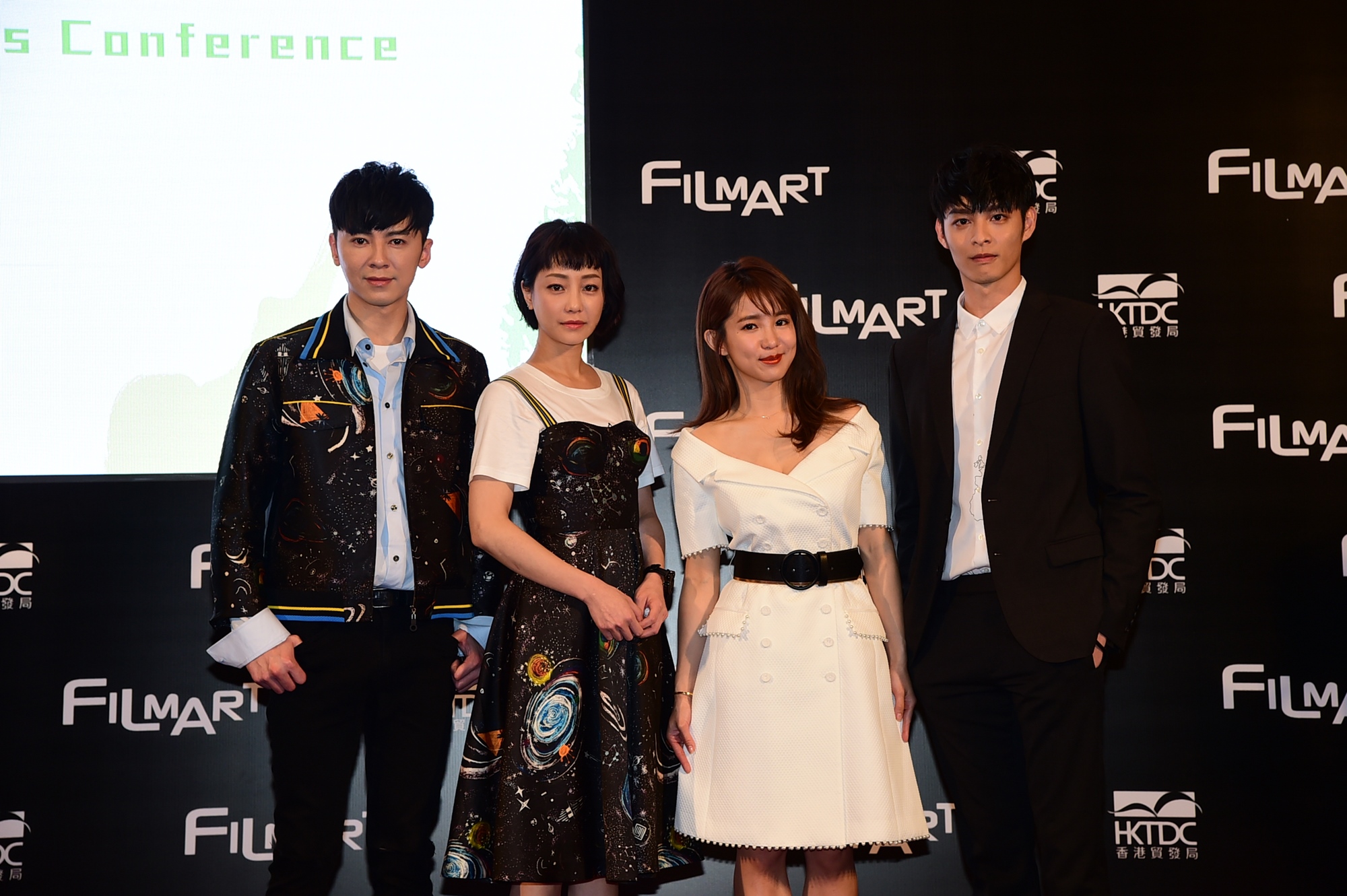 李國毅、謝欣穎、郭書瑤、曹佑寧出席香港影視節活動。（歐銻銻娛樂提供）