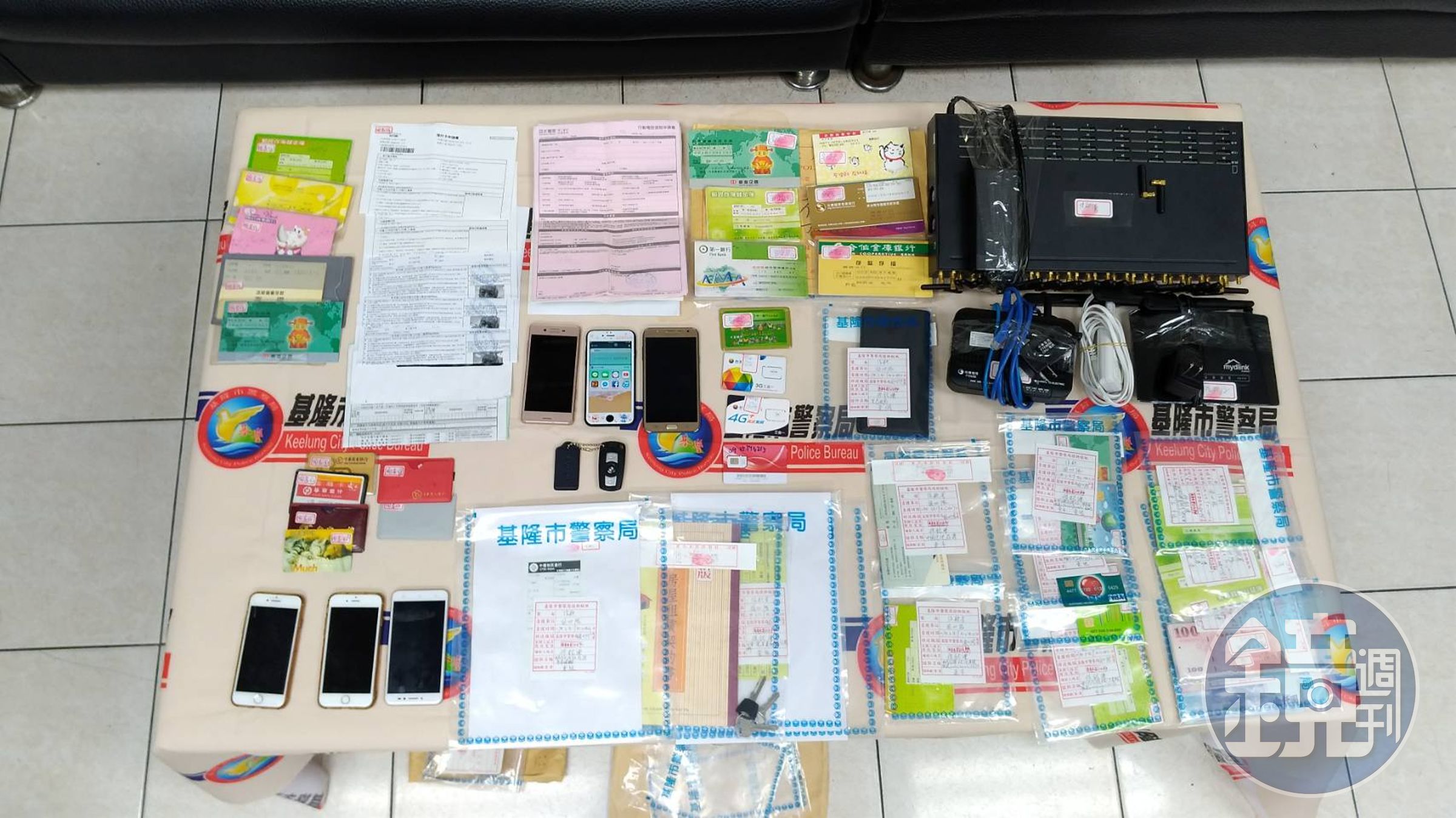 警方查扣的贓證物。（刑事局提供）