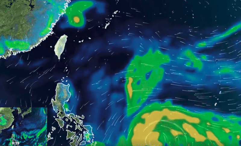今年第3號颱風「鯉魚」生成，預估對台灣不會造成直接影響。（翻攝自彭啟明臉書）