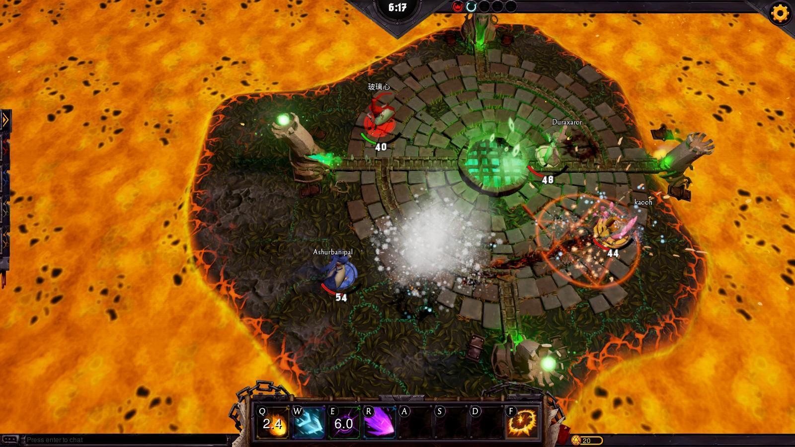 《Spellsworn》的熔岩地形取材自《魔獸爭霸III》（圖片來源：官方）