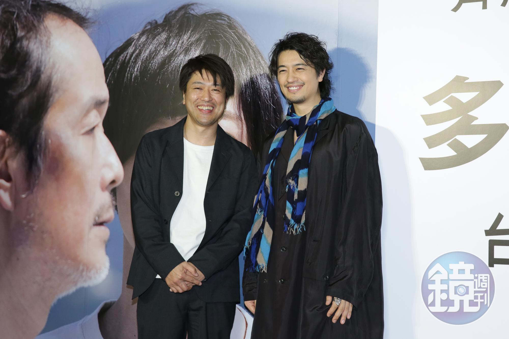 齊藤工(右)與《多桑不在家》故事原型主人翁橋本幸治因合作綜藝節目成為長期工作拍檔。