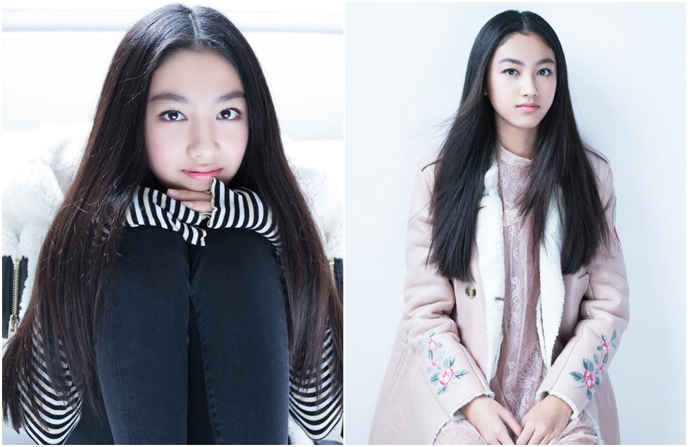 13歲的任晴佳身材比例比名模媽媽琦琦還優秀，據傳很多經紀人向她招手。（翻攝STYLE International Management Group Ltd.）