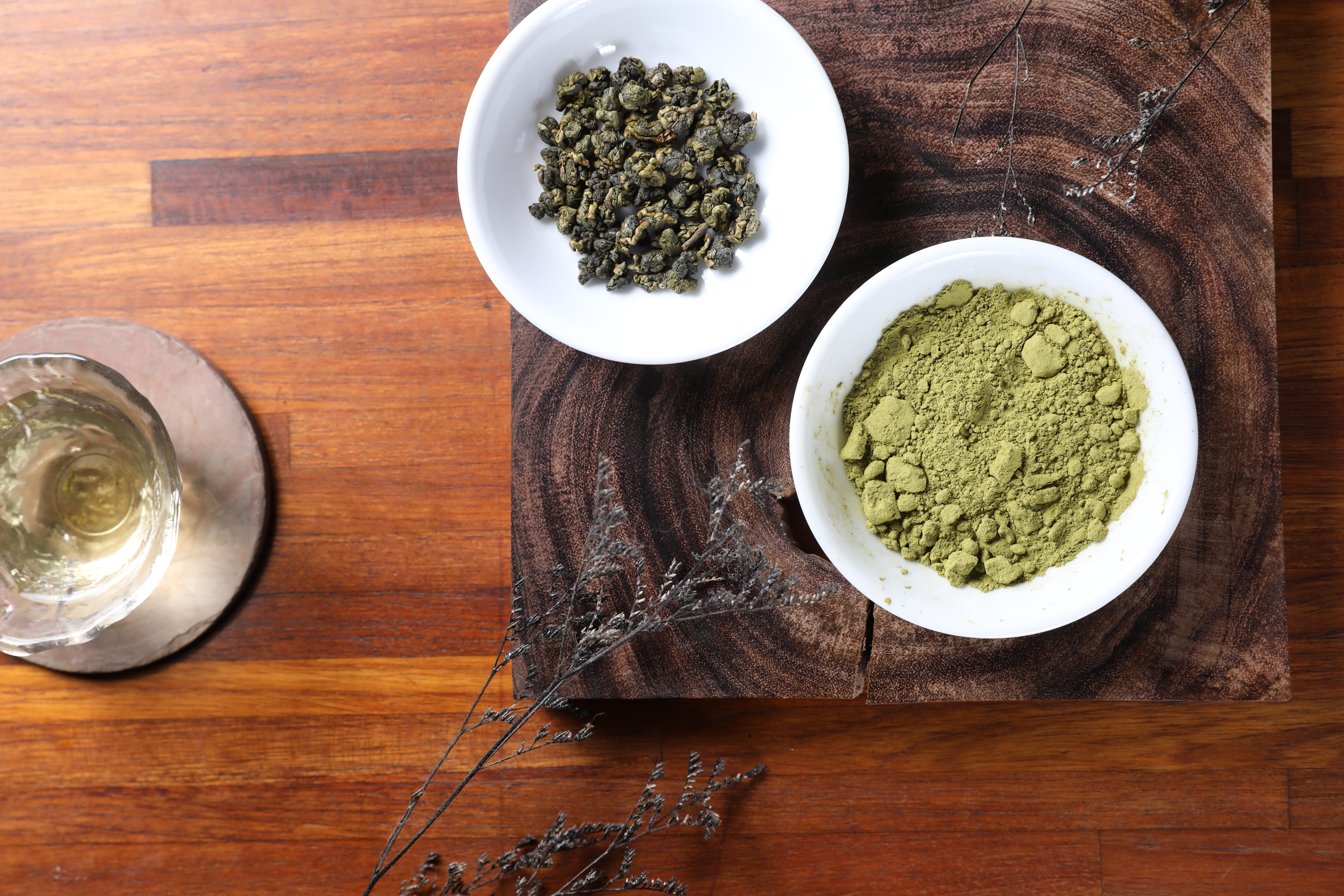 帶有柚花香氣的綠茶粉。（200元／50克）