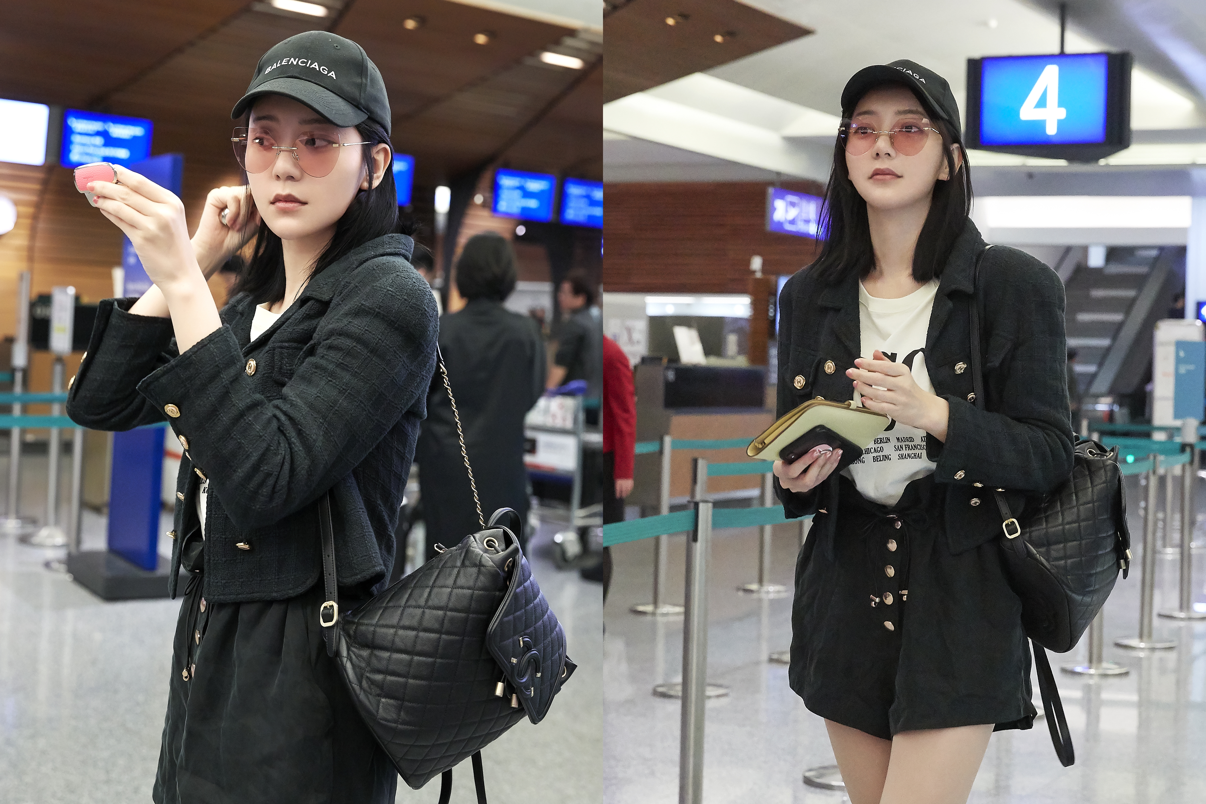 出現在機場的郭雪芙，穿戴一身奢華行頭，準備飛至巴黎拍大片。