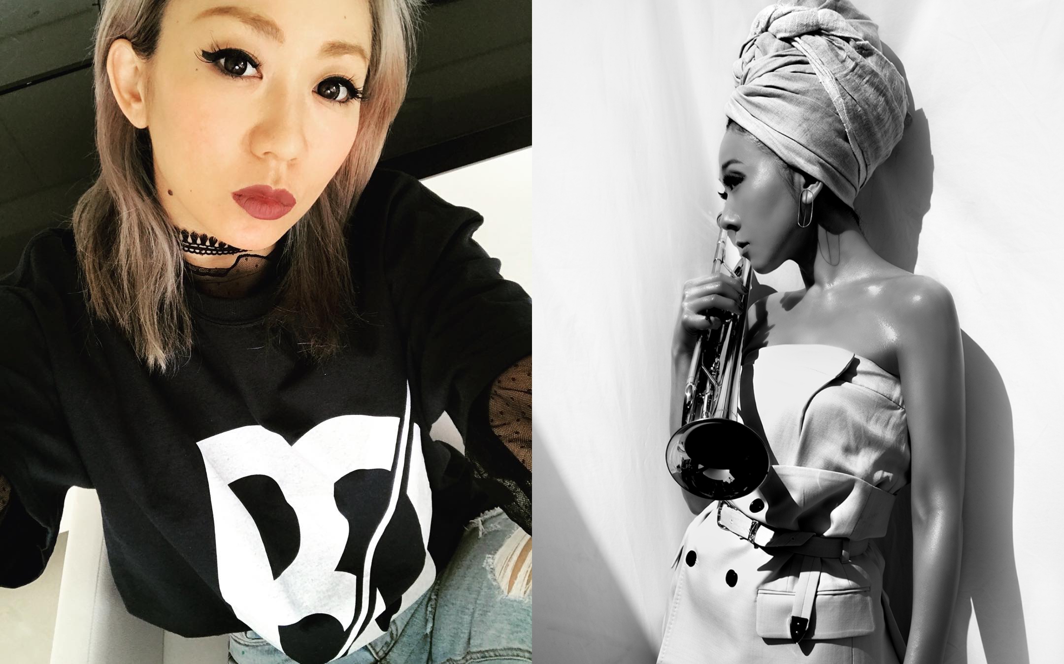 日本歌姬倖田來未開設個人ig與粉絲增加互動，而一向低調的MISIA米希亞即將於6月來台開唱。（翻攝倖田來未ig，右圖為馬斯頓娛樂提供）