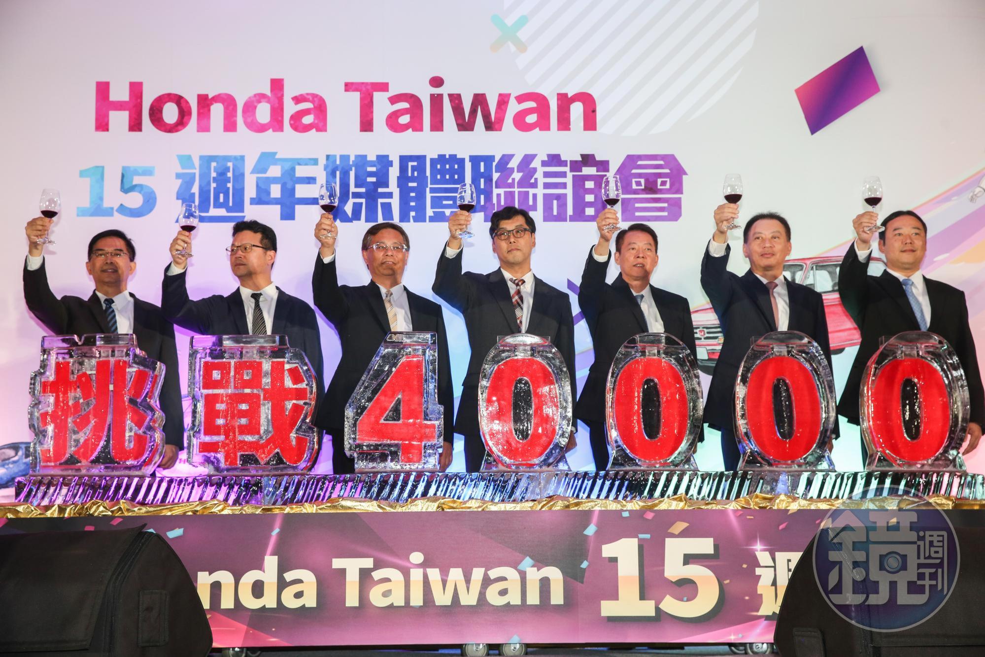 Honda Taiwan董事長伊藤隆人許下在台年銷4萬台的挑戰目標。