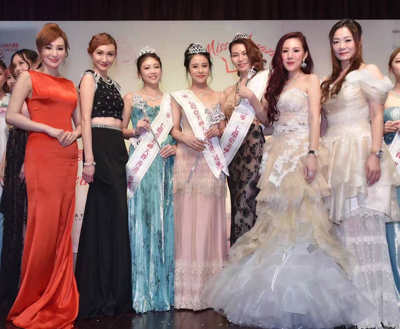 香港選美冠軍沈祉彤（中）明日來台PK台灣美少女顏值。（美神大賽提供）