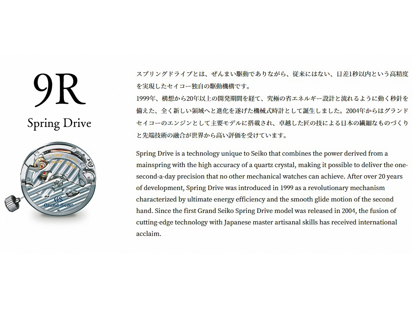 GS忍者錶搭載「Spring Drive」機芯。