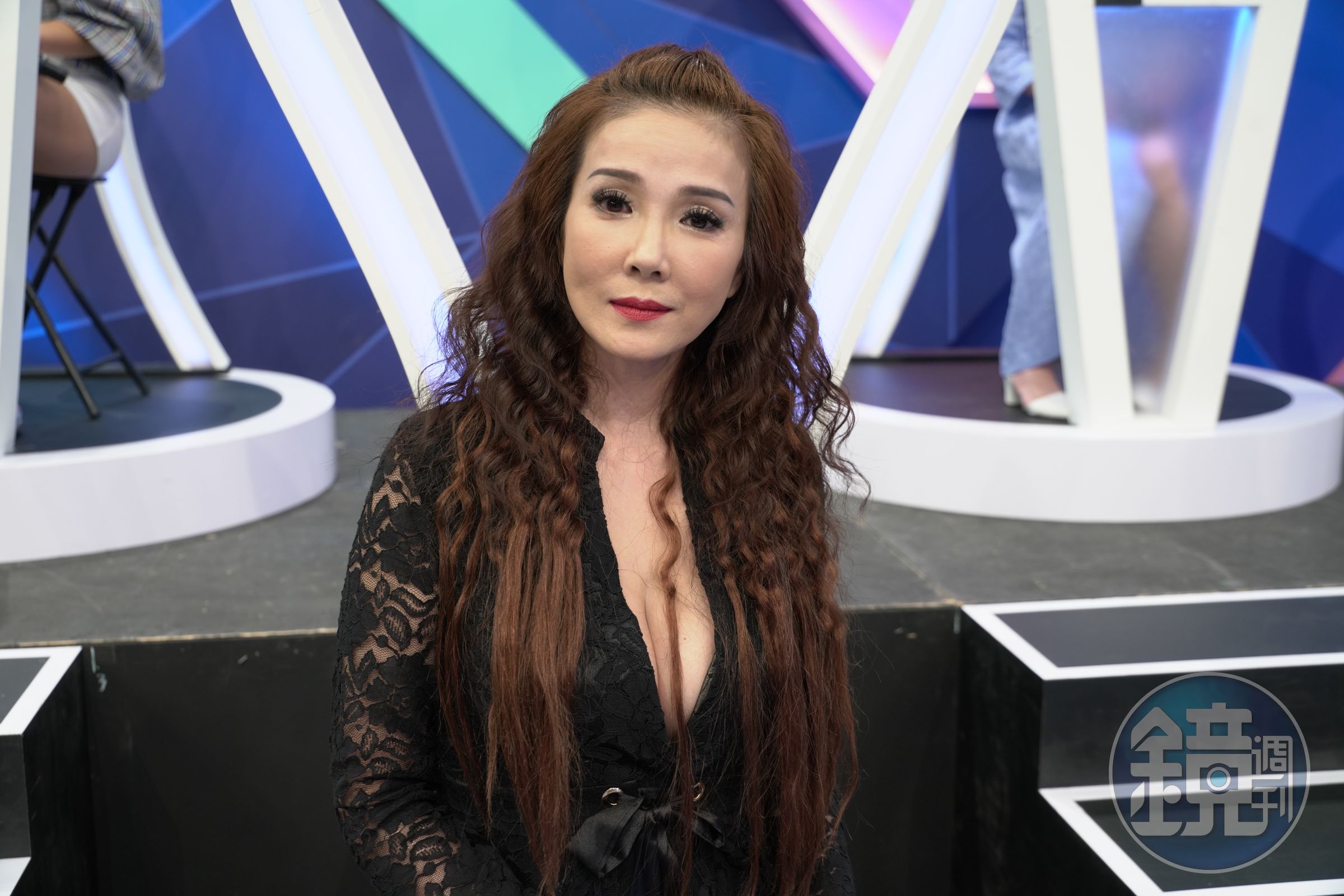 丁國琳爆乳出席節目。 （17media提供）