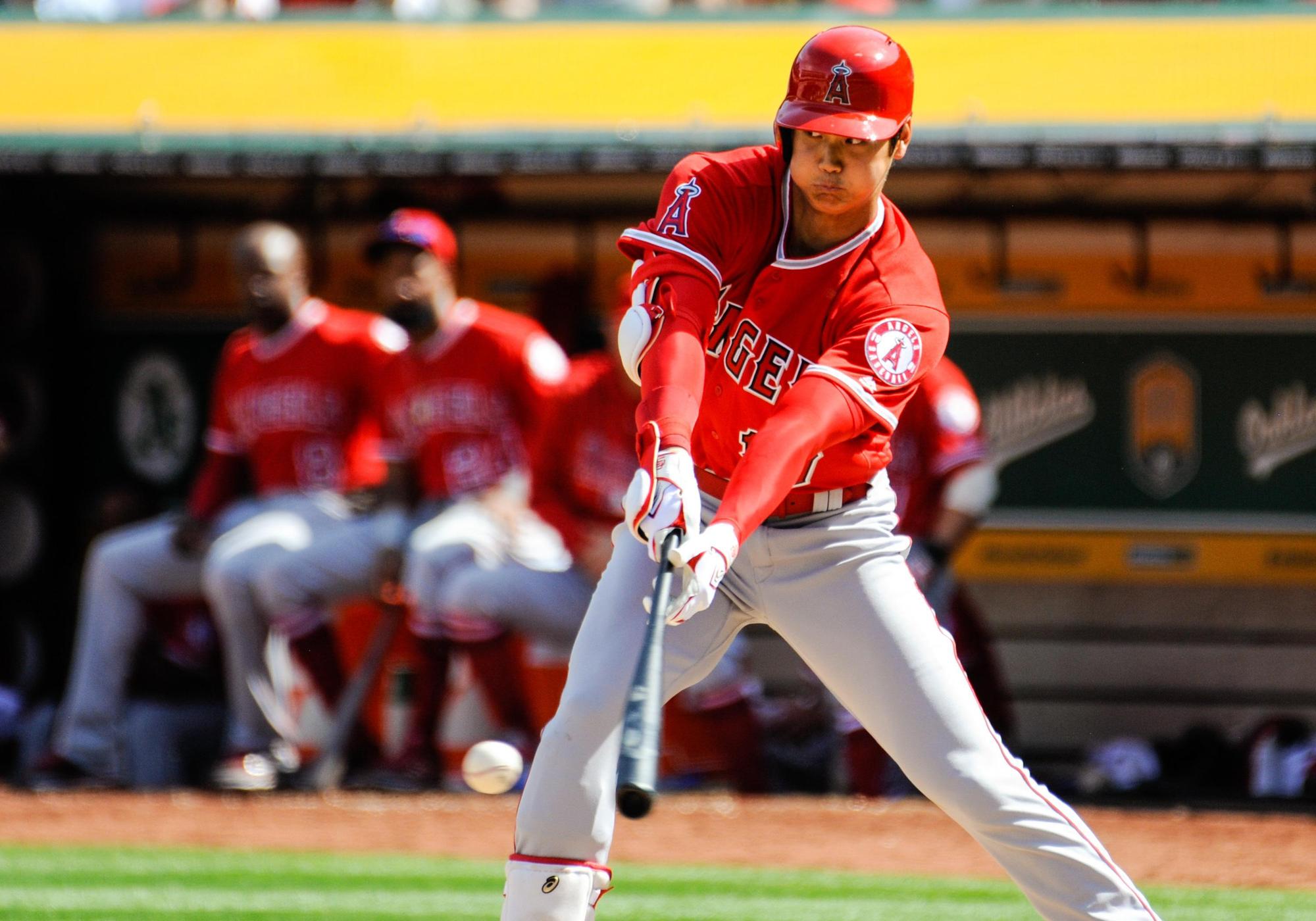 上月底大谷翔平才剛敲出生涯首安，今（2）日又以先發投手身分奪下生涯首勝。（東方IC）