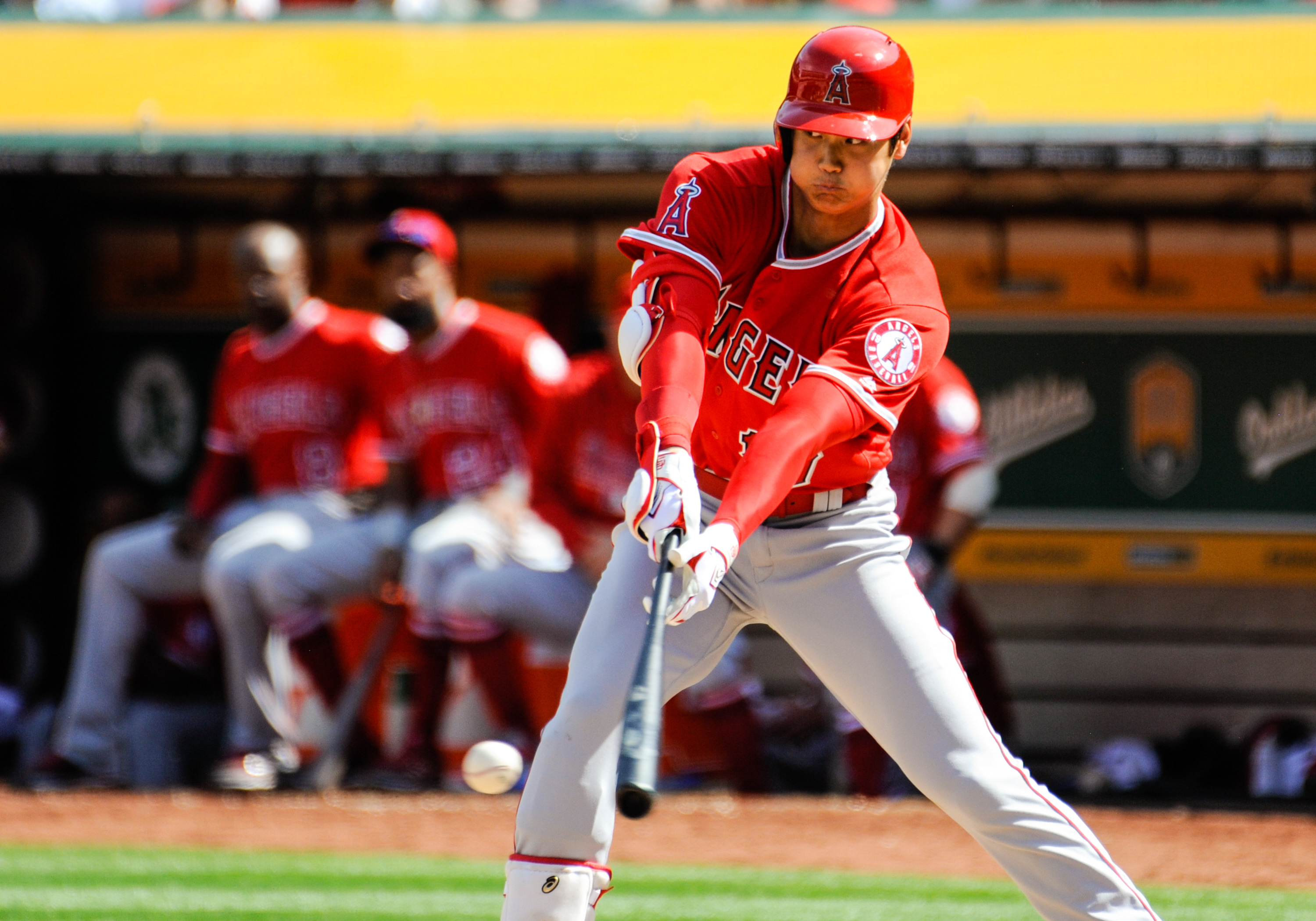 上月底大谷翔平才剛敲出生涯首安,今(2)日又以先發投手身分奪下生涯首勝。(東方IC)