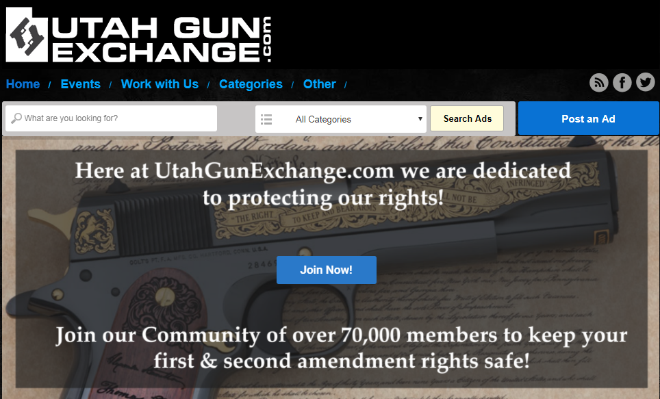 Utah Gun Exchange 計畫打造全新的影音平台，吸收被臉書 ban 掉的槍枝影片。