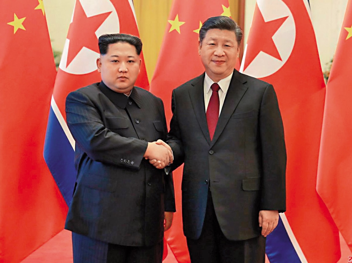 金正恩上週訪問中國，習近平熱情接待。（翻攝自新華網）