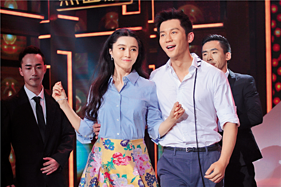 范冰冰和李晨因《武媚娘傳奇》結緣,李晨在去年9月向范冰冰求婚成功。(東方IC)