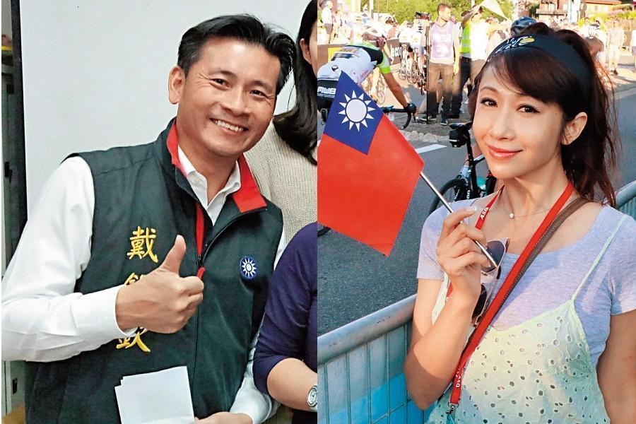 戴錫欽（左）今年51歲，是國民黨中的型男議員，44歲的許淑華（右），因長相而有「小陳敏薰」之稱。（翻攝自用心看戴粉絲團、許淑華臉書）