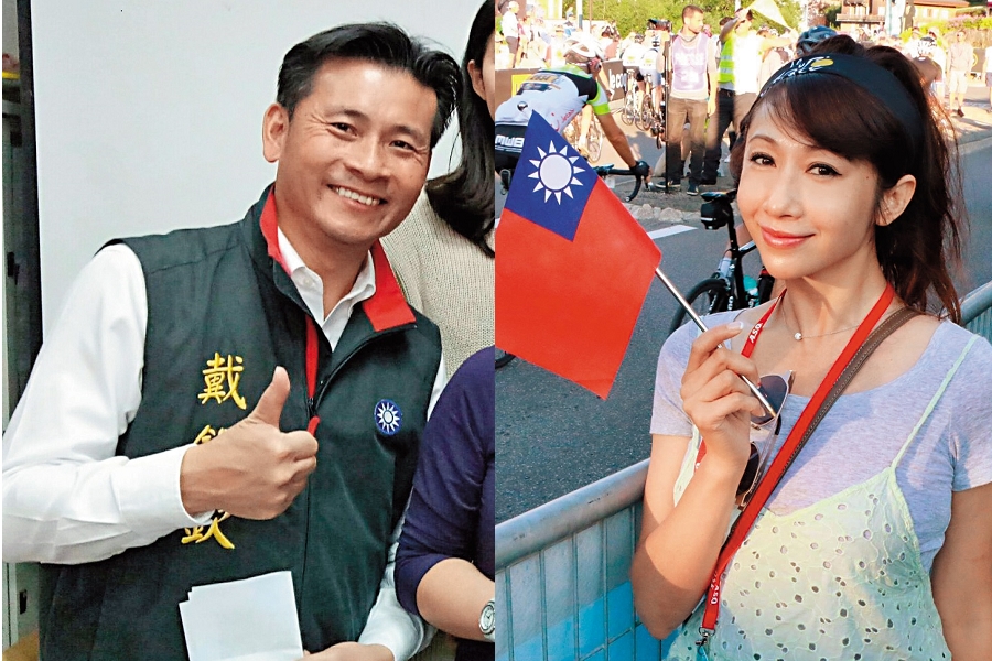 戴錫欽（左）今年51歲，是國民黨中的型男議員，44歲的許淑華（右），因長相而有「小陳敏薰」之稱。（翻攝自用心看戴粉絲團、許淑華臉書）