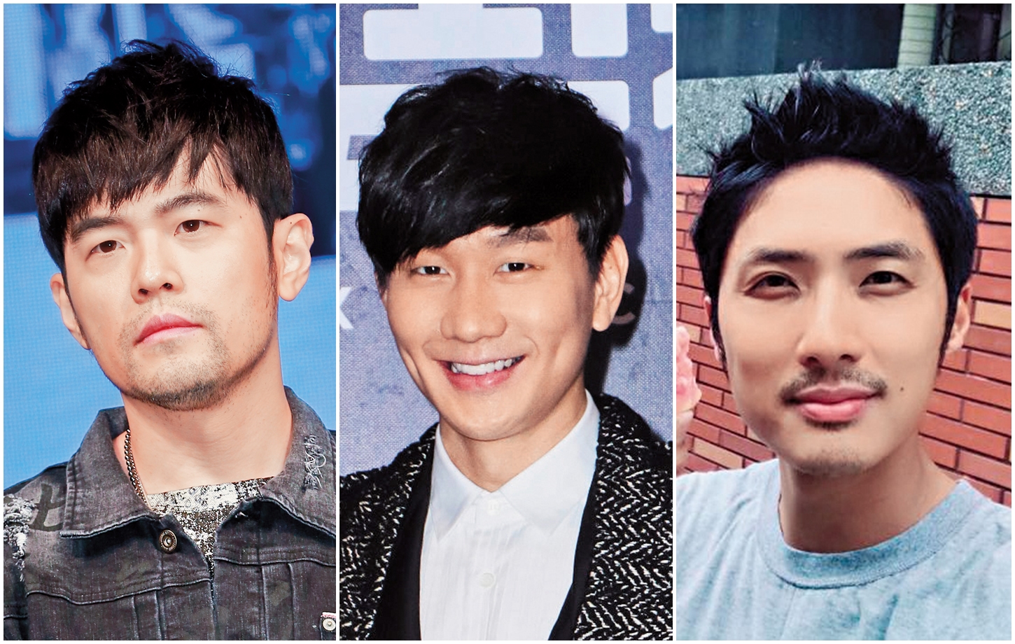 藝人們約會被抓包，不少人會以一通電話找朋友救駕。左起：周杰倫、林俊傑、李運慶。