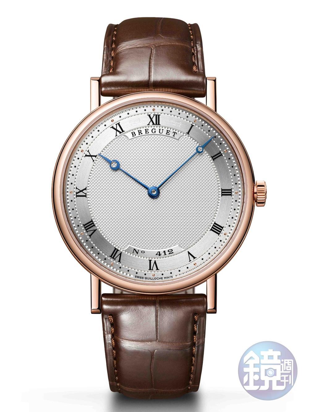 《Classique Extra-Plate 5157》502.3自動上鏈機芯/18K玫瑰金材質/時、分指示/鱷魚皮錶帶/防水30米/建議售價：NT$ 605,000