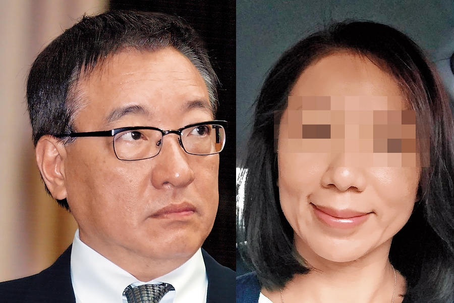 林姓女子（右）是胡其龍（左）的小四，目前已年近50歲。（翻攝臉書）