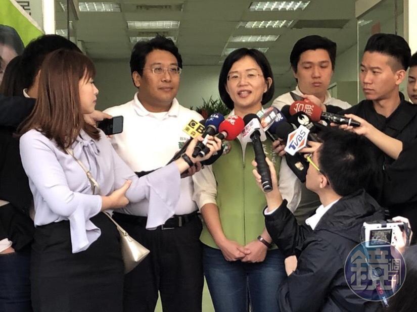 民進黨立委蘇巧慧今早受訪。