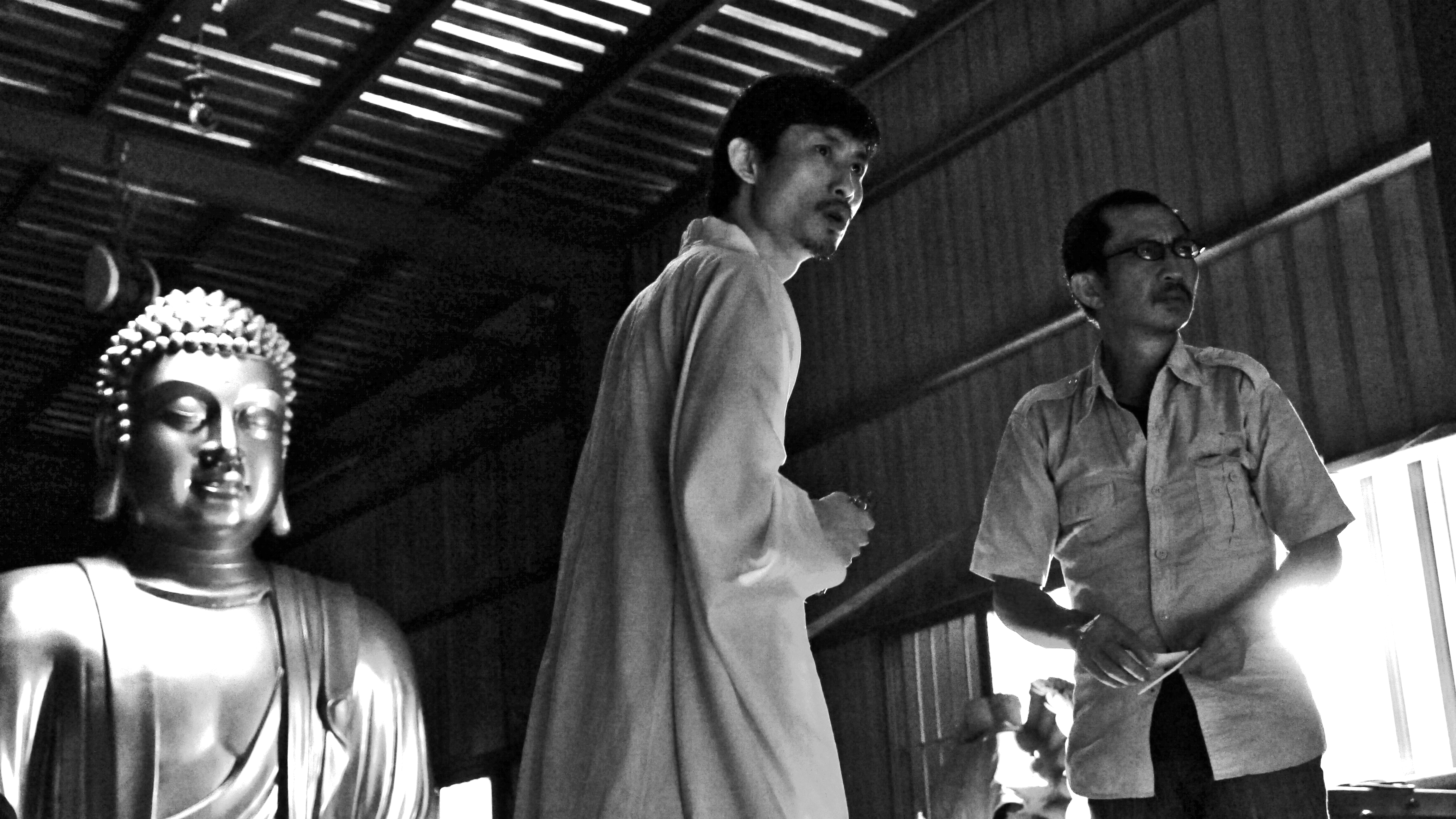 短片《大佛》是電影《大佛普拉斯》的前身，片中的佛像工廠選在高雄拍攝。（高雄電影館提供）