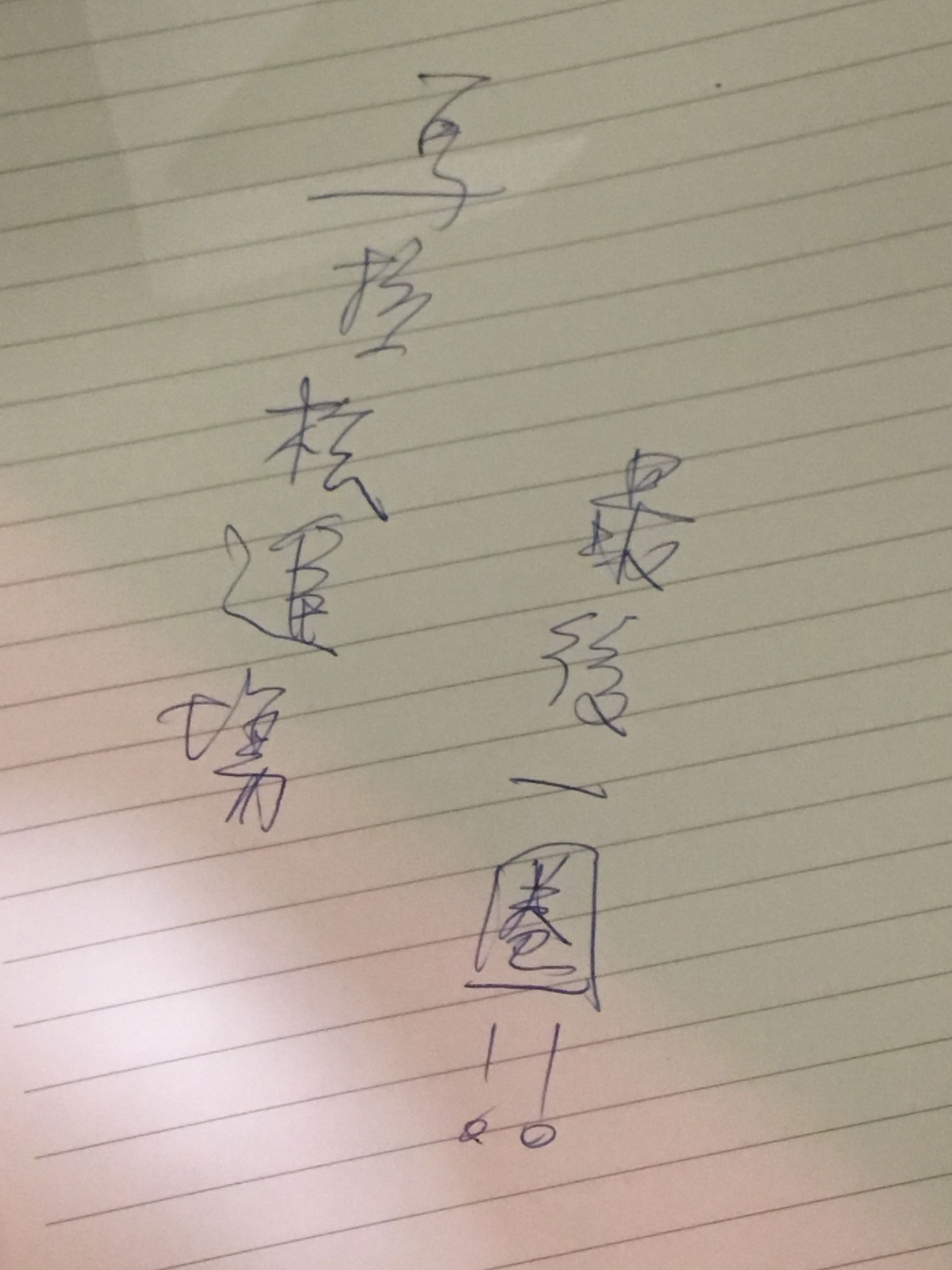 吳宗憲在紙上寫下「馬拉松進場最後一圈」，內心百感交集。