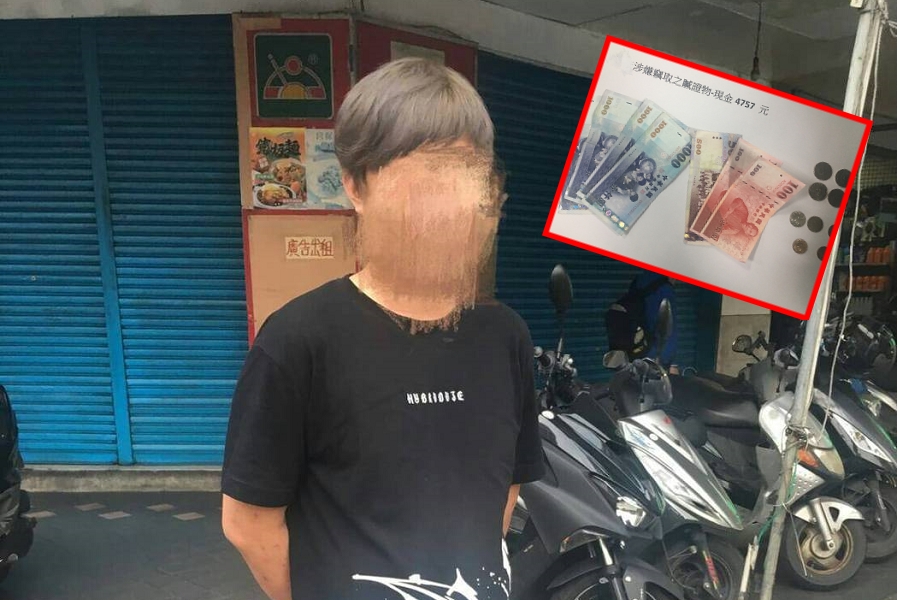 正所謂「飢寒起盜心」，北上求職不順利的古男，因孩子食用品匱乏而闖空門遭警方逮捕。（警方提供）