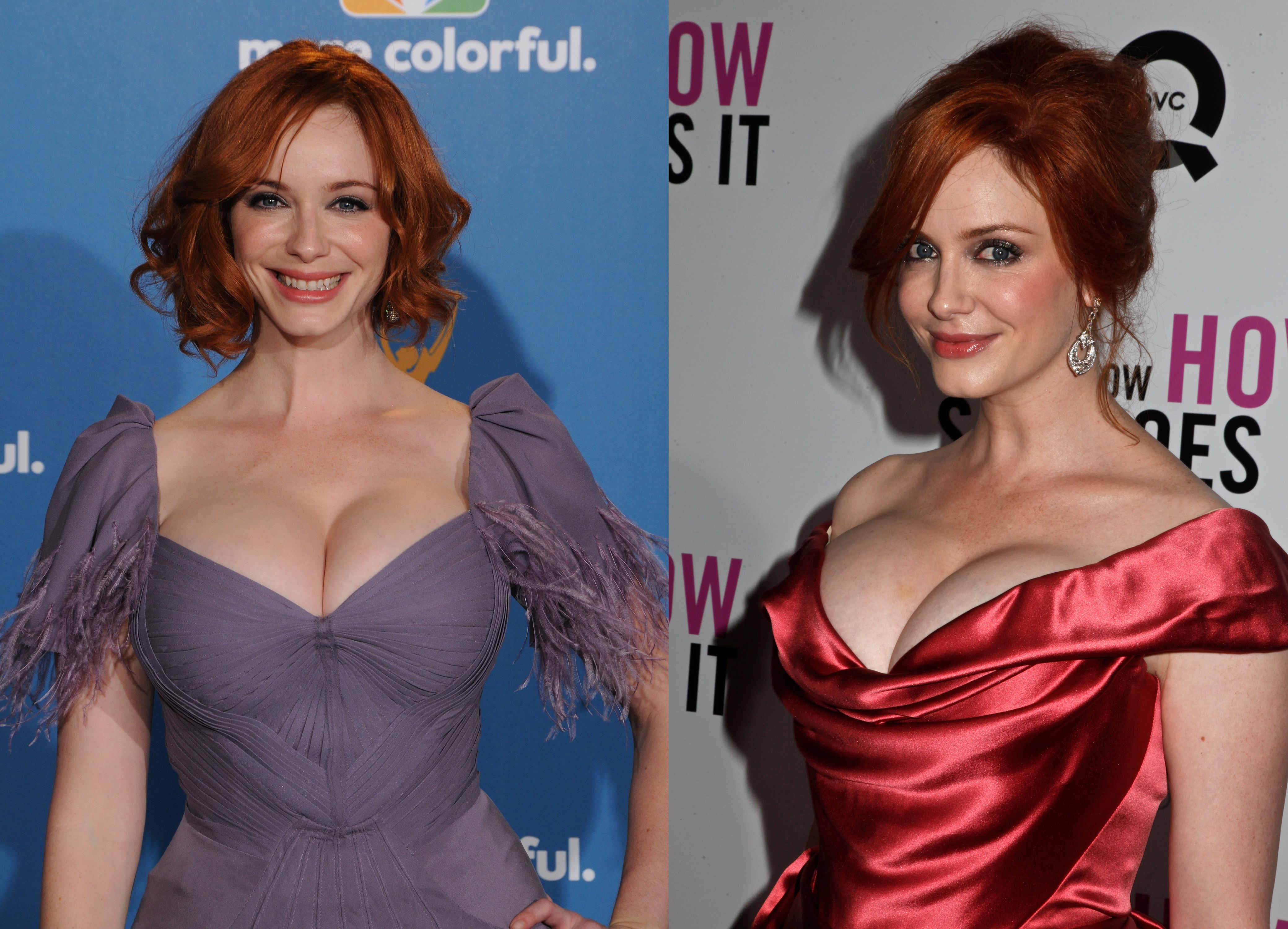 曾6獲艾美獎提名的克莉絲汀胸器驚人，穿起低胸禮服格外令人噴鼻血。（東方IC）