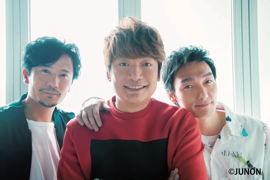 退出傑尼斯的前SMAP成員稻垣吾郎（左起）、香取慎吾與草彅剛，在SNS非常活躍。（翻攝自atarashiichizu ig）