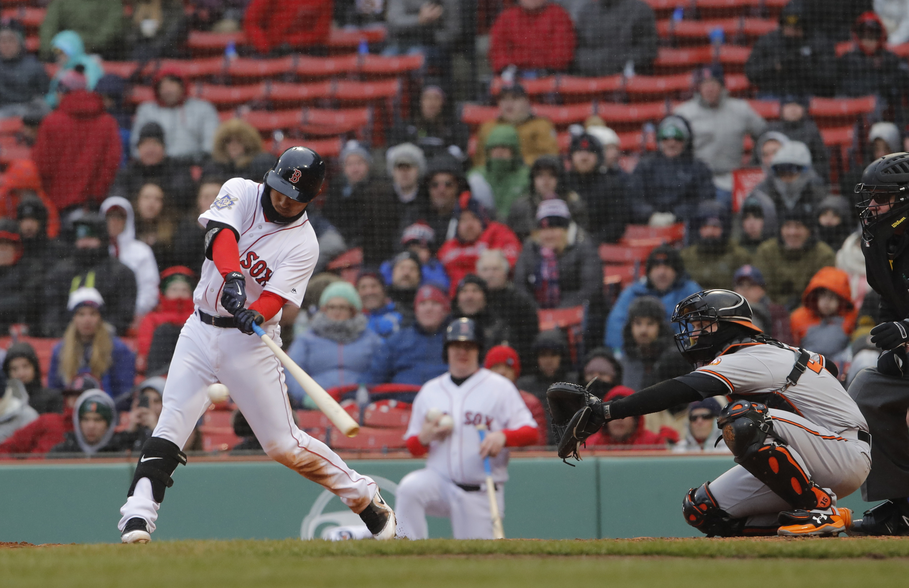 林子偉擊出2安好成績，還拿下本季第1分打點，順利幫助紅襪以3：1擊落金鶯。（東方IC）