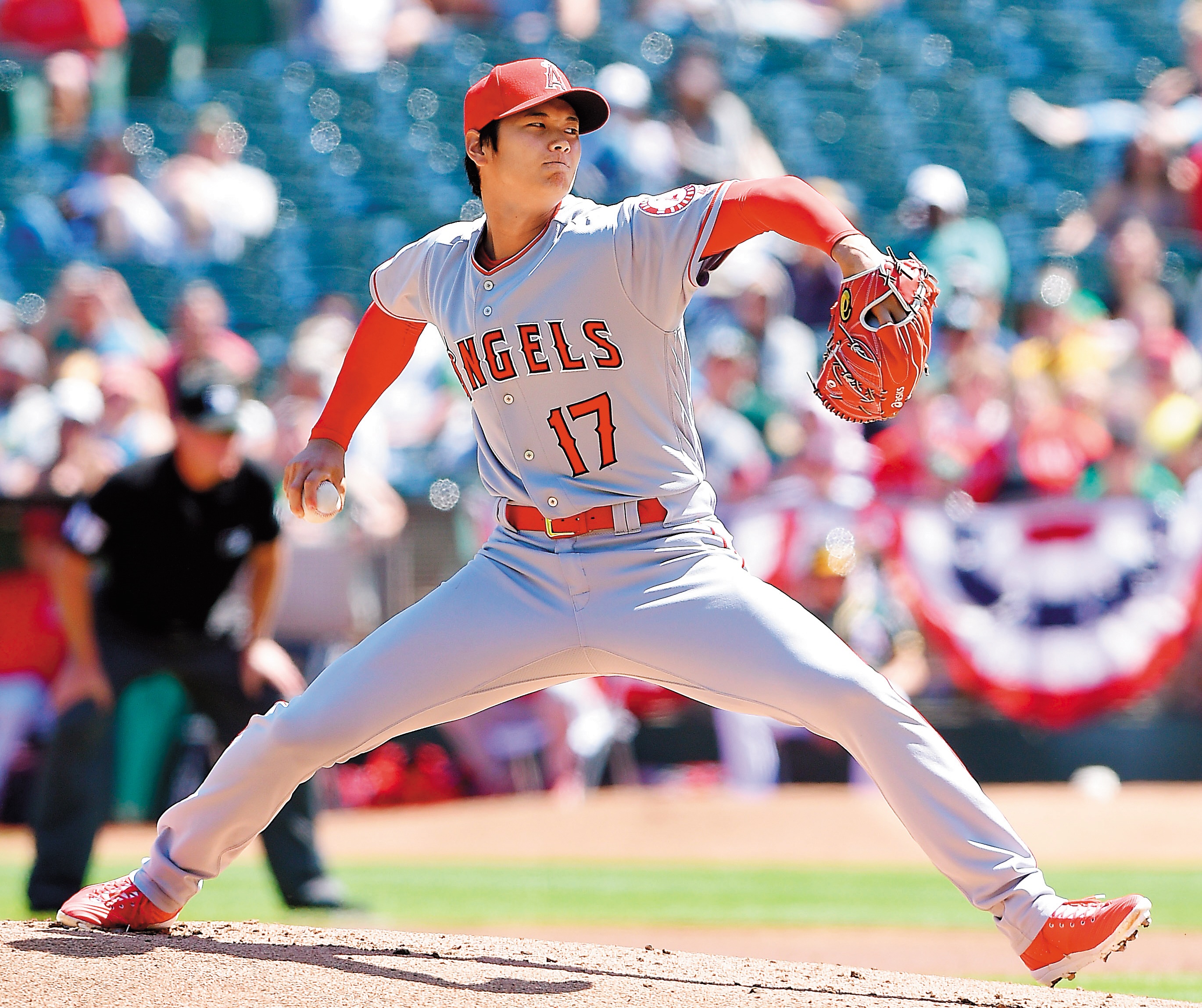 來自日本的大聯盟球員大谷翔平，能投擅打，在美國掀起轟動。（東方IC）