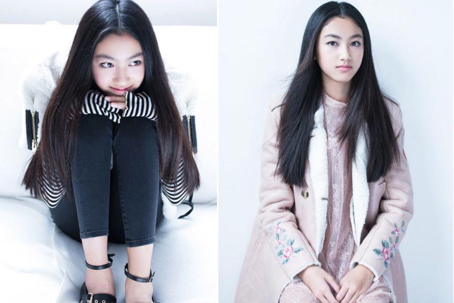 任達華和名模琦琦育有13歲女兒Ella，因為有雙逆天長腿，被香港網友鼓吹可以當明星。（翻攝網路）