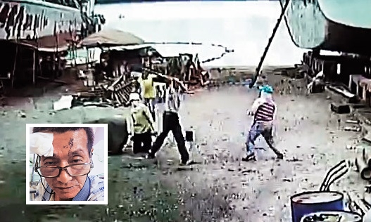 親友透露，家族恩怨的真正引爆點是陳文顓被打傷的前2天，先在船廠內以棍子痛毆七妹，才引發親戚間的互鬥。（讀者提供）