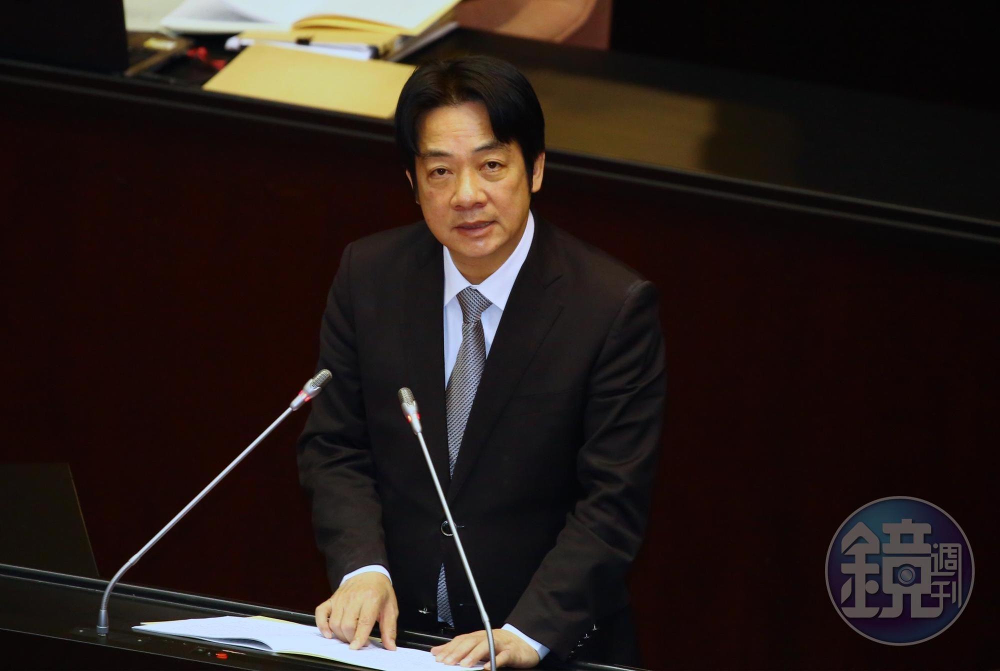 立法院將於5月4日邀賴揆赴立法院報告。