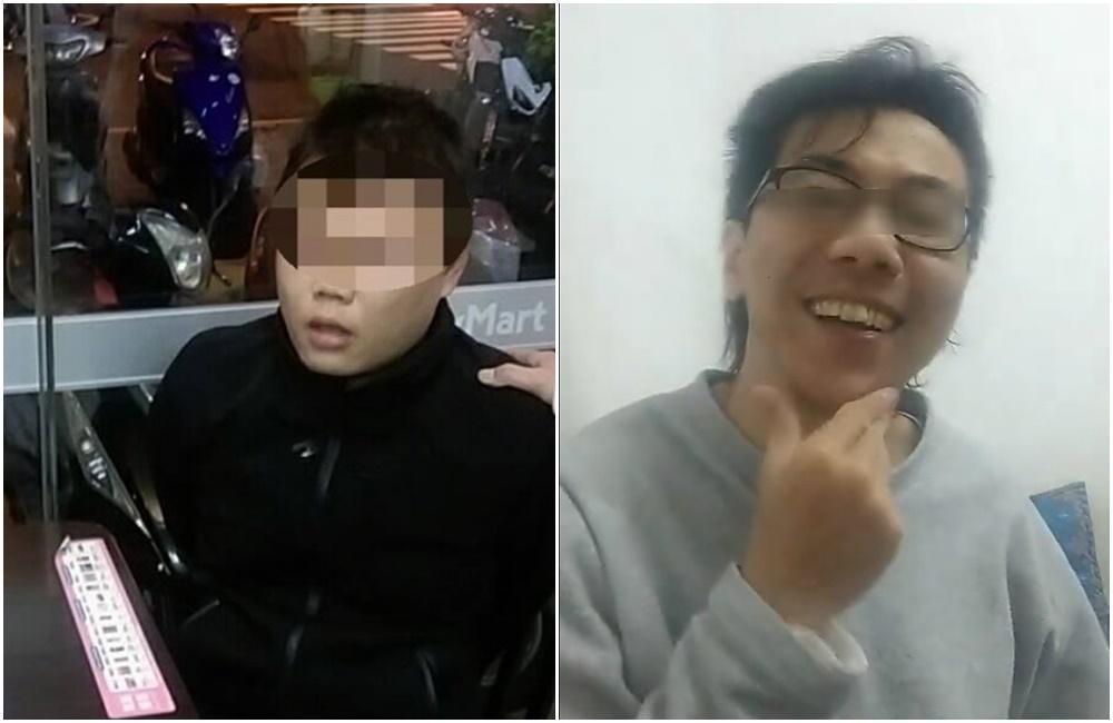 徐引力(左)被捕後,冤家債主(右)在臉書直播,還揶揄要送肥皂給他。(警方提供、翻攝臉書)