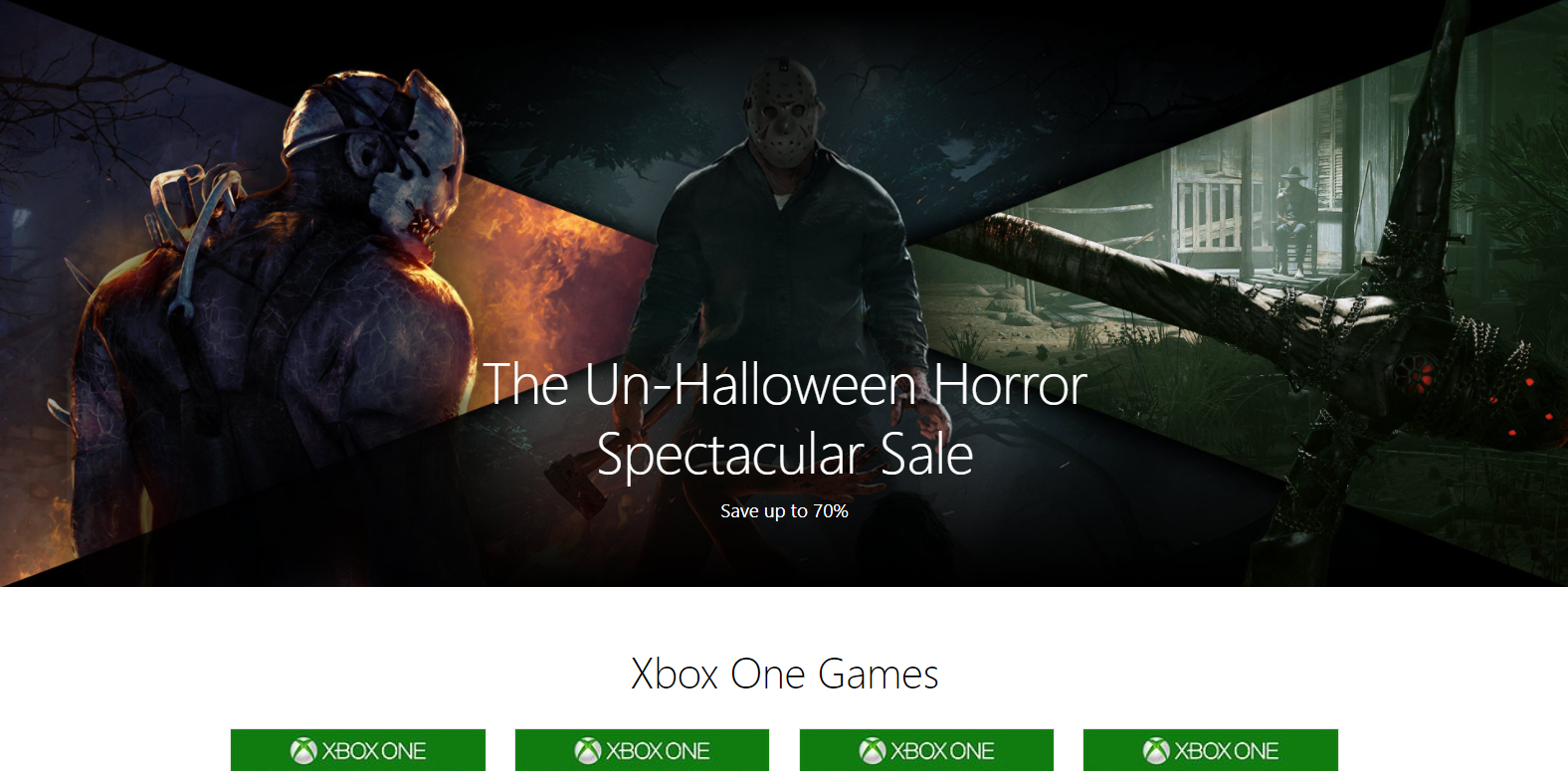微軟的非萬聖節大甩買，對，不是萬聖節，也可以賣。（翻攝自Xbox.com）
