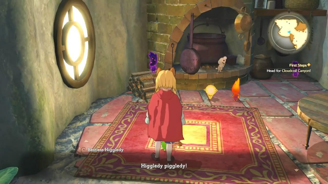 主角第一次認識元素精靈（Higgledy）（圖片來源：遊戲實機畫面）