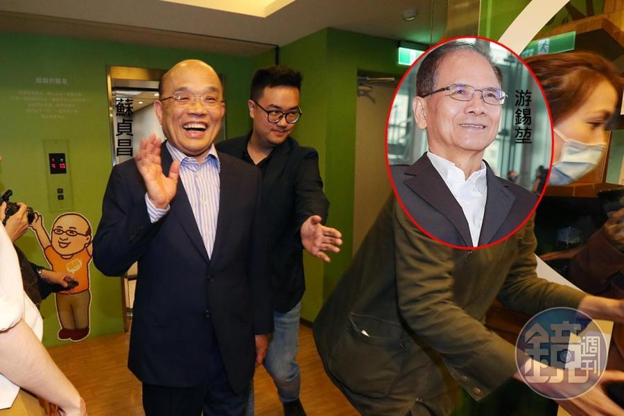民進黨選對會希望盡快促成游錫堃與蘇貞昌會面，當面勸游出任蘇競總要職，以利選戰布局。