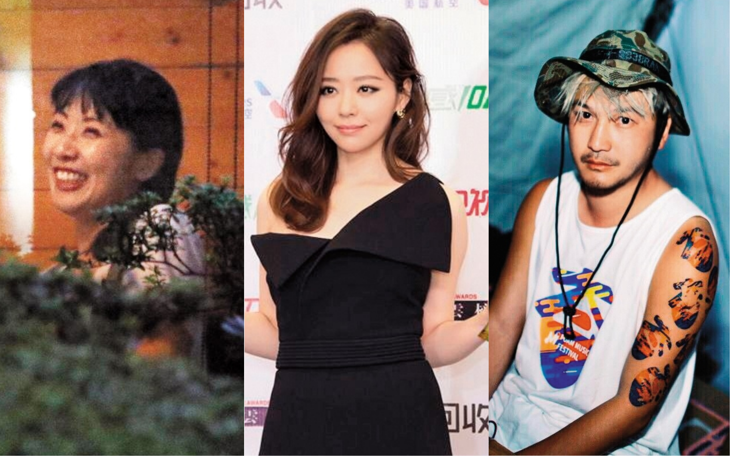 左起周亭羽、張靚穎、Kid，都曾介入別人的感情。