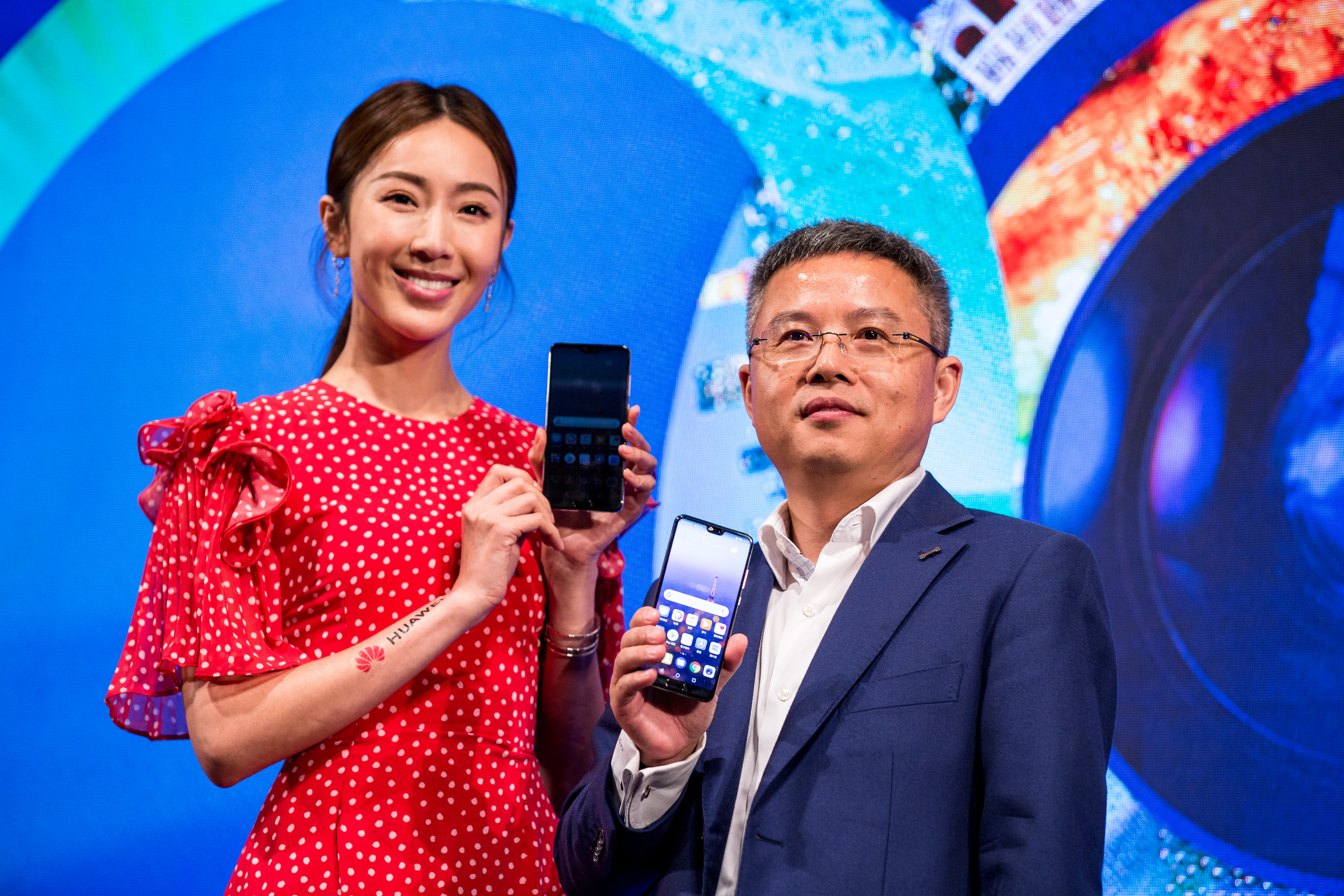 華為新機P20發表會，找來女藝人隋棠站台。