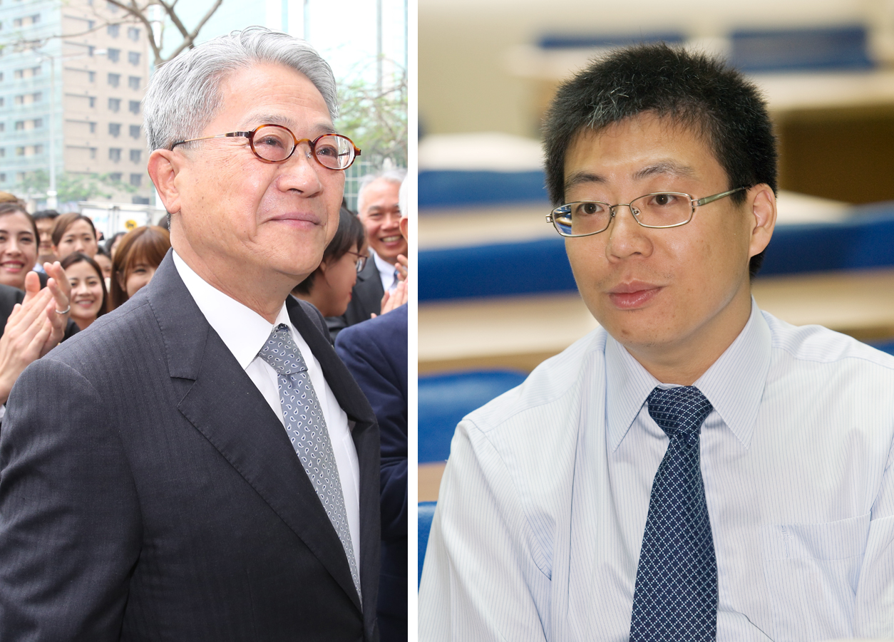 台新金今年董監改選，寶佳少東林家宏（右）不願相讓，吳東亮（左）已下達全面動員令。