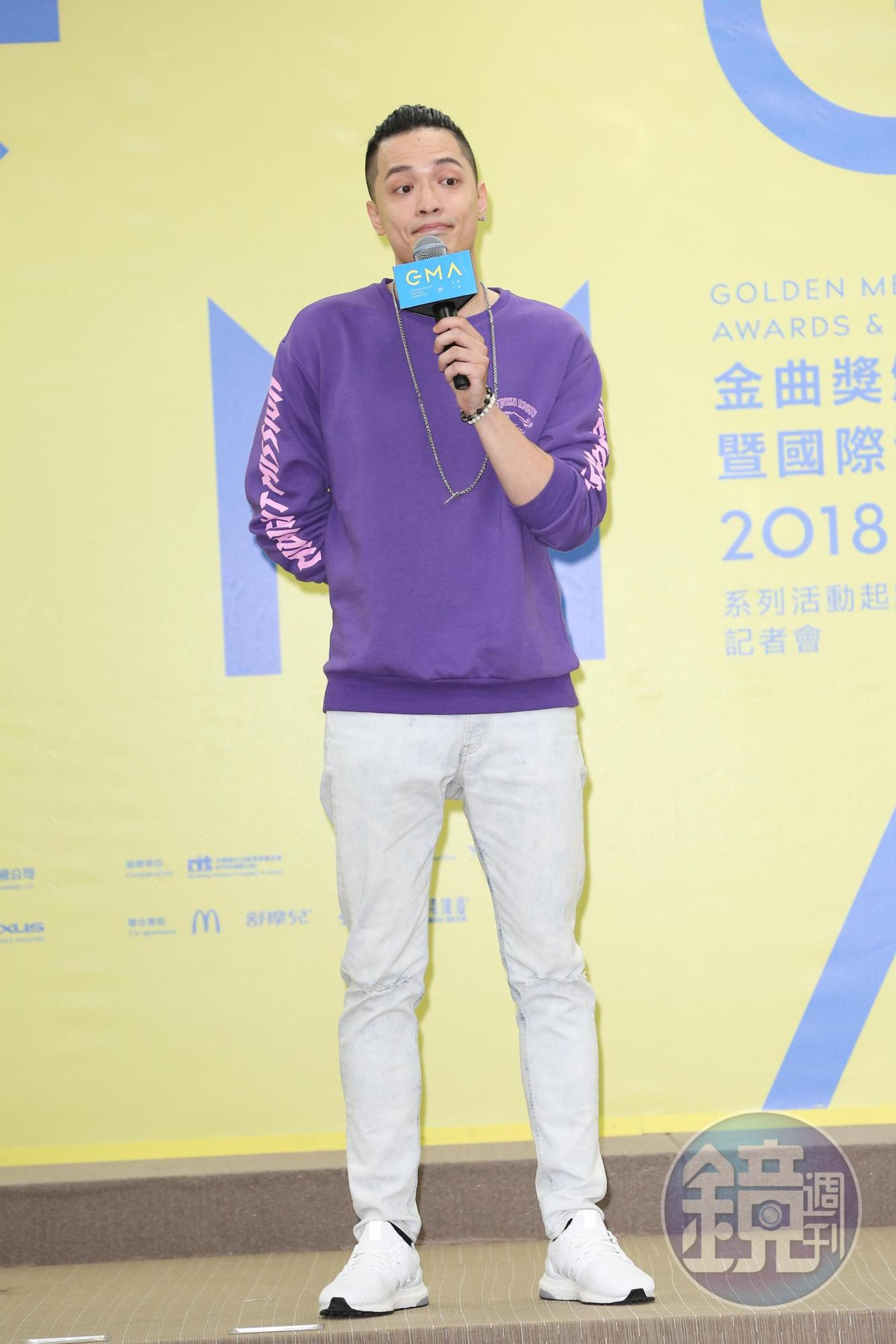 J.Sheon去年推首張專輯,入圍新人獎的呼聲高。