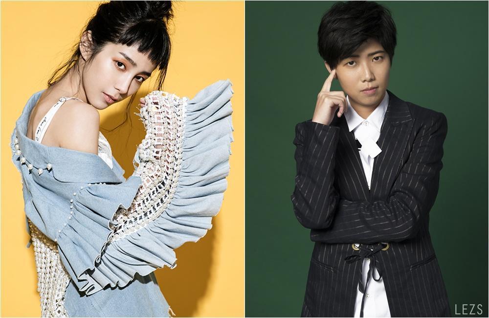 苗博雅、温貞菱為女同志雜誌《LEZS》擔任封面人物。（《LEZS》提供）
